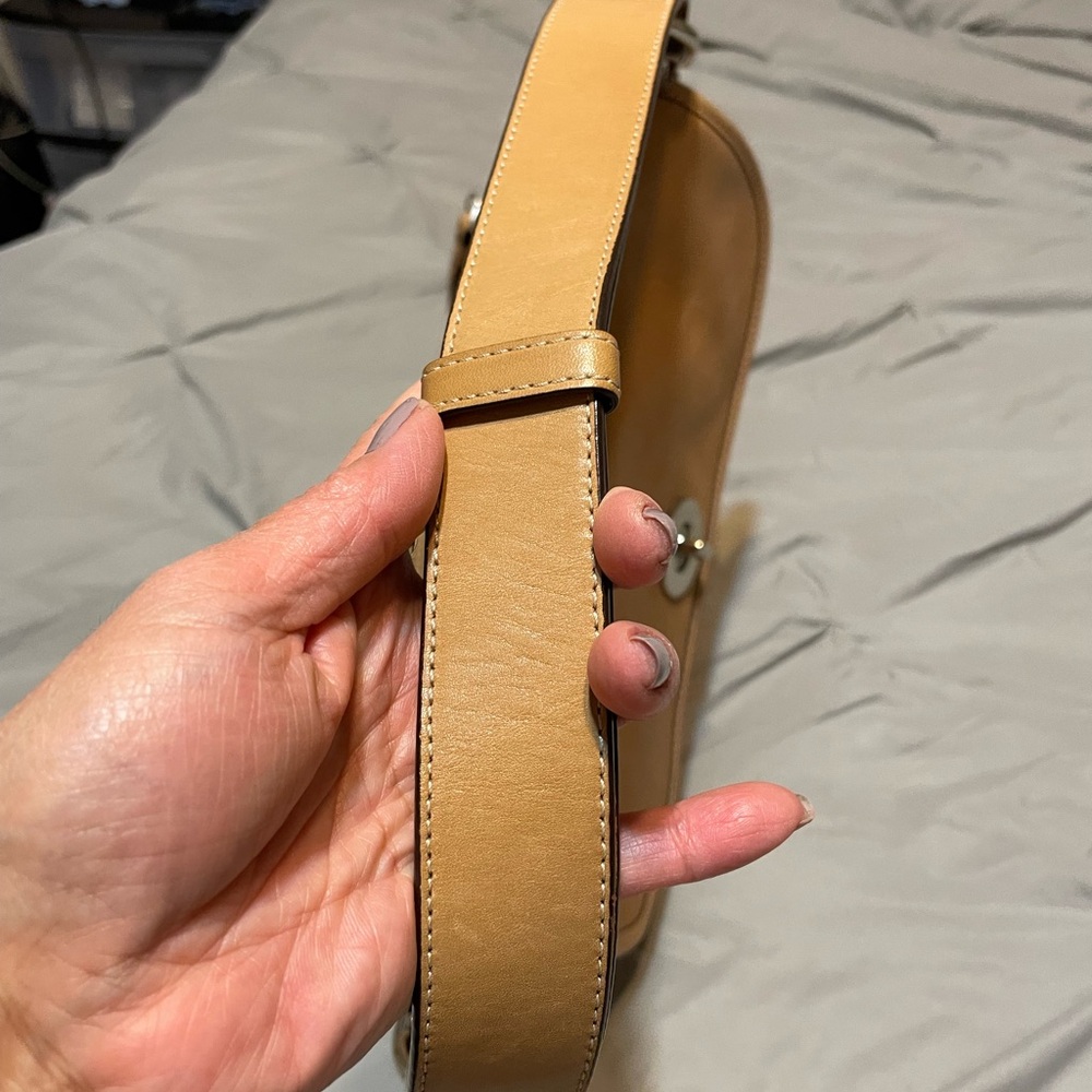 Coach Tan Leather Shoulder Bag - Picture 6 of 8